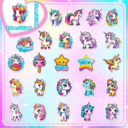 Colorful Unicorn And Pegasus Stickers Set For Kids