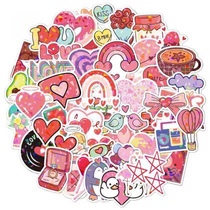 Assorted Love Themed Stickers Pack, Heart Wedding..