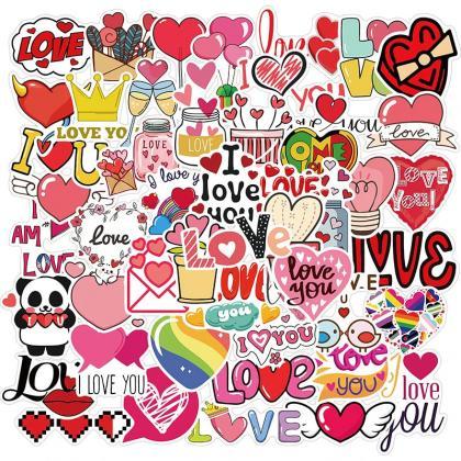 Assorted Love Themed Stickers Pack For Valentines..