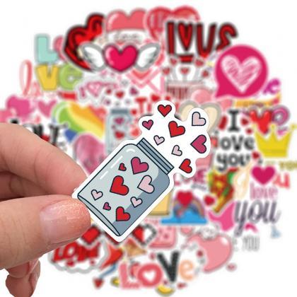Assorted Love Themed Stickers Pack For Valentines..