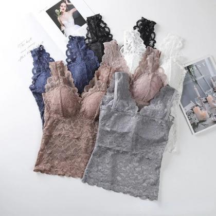 Womens Lace Camisole Bralette Top Assorted Colors..
