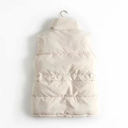 Womens Lightweight Padded Vest Jacket With Hood
