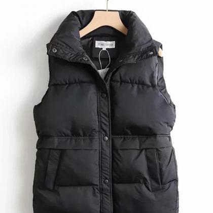 Womens Lightweight Padded Vest Jacket With Hood