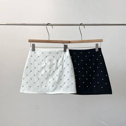 Womens Quilted And Bejeweled Dual Mini Skirts Pack