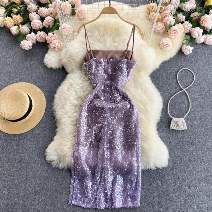 Womens Sparkling Sequin Cocktail Party Dress..
