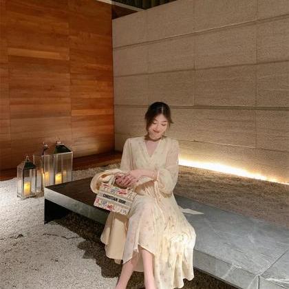 Floral Maxi Dress - Elegant Long Sleeve Design main image 0