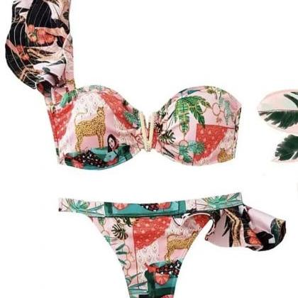 Mini Ruffle Floral Bikini Set main image 0