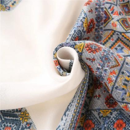 Bohemian Print Tassel Travel Shawl Scarf