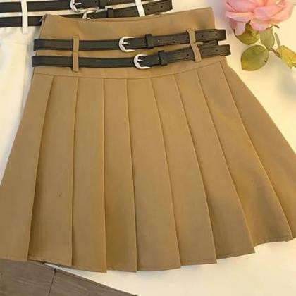 Two Piece Mini Pleated Skirt Print