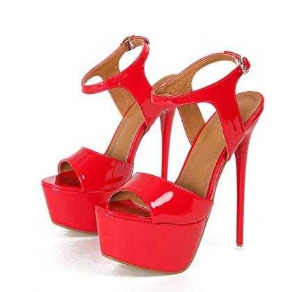 Patent Leather Platform Sandals main image 0