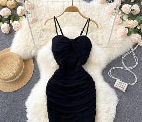 Fashion Mesh Ruched Mini Dress Sexy Spaghetti Strap Sleeveless Empire ...
