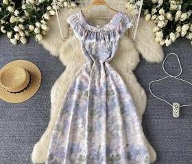 Lace Trim Ruffled Midi Dress – Vintage-Inspired Elegance main image 0