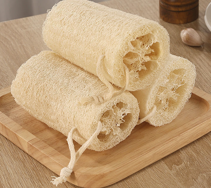 【 Natural Loofah 】 Dishwashing Tool (not Stained With Oil, Not Hurt The Pot And Bowl) Three Pieces A Set