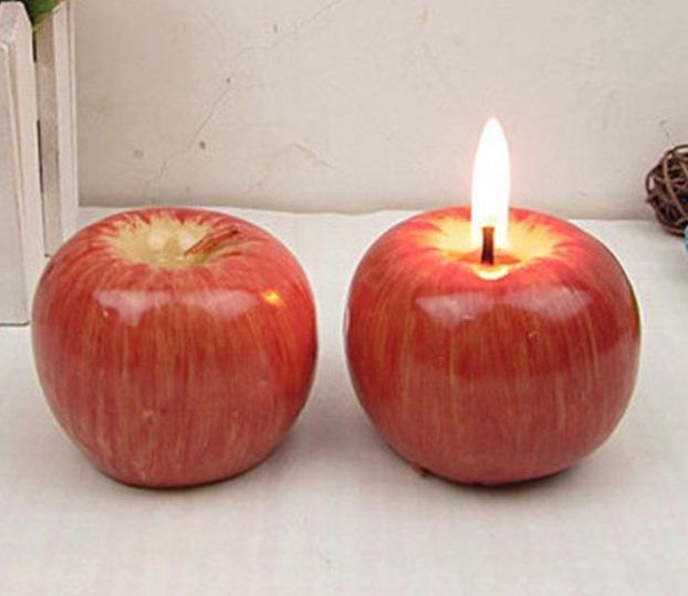 Creative Christmas Christmas Eve Gifts Apple Candles Fruit Candles Birthday Christmas Decorations Student Gifts One Piece Each Package