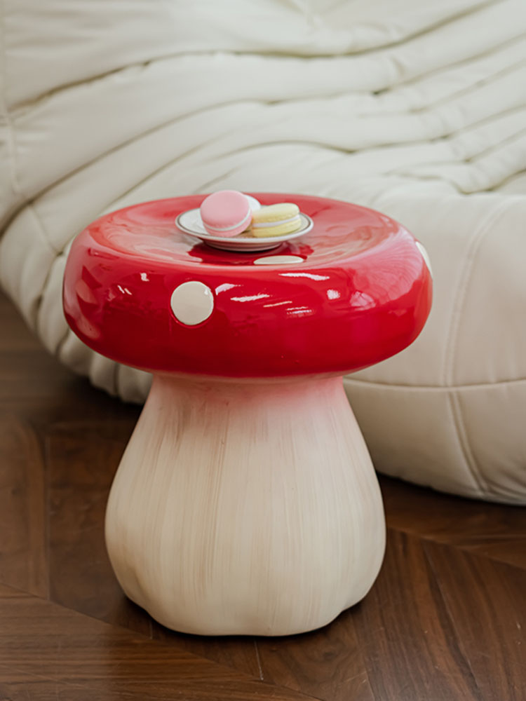Cute Mushroom Coffee Tables Decoration Resin Furniture Storage Circular Corner Table Nordic Living Room Creative Sofa Side Table