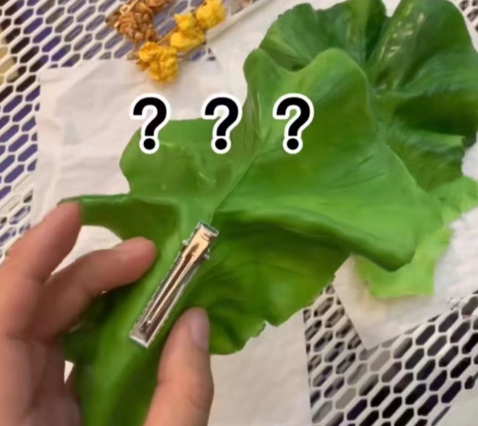 Funny Green Leaf Hairpin Clip Ins Wind High Appearance Level High School Simulation Food Side Clip Hairpin 2 Pieces A Set
