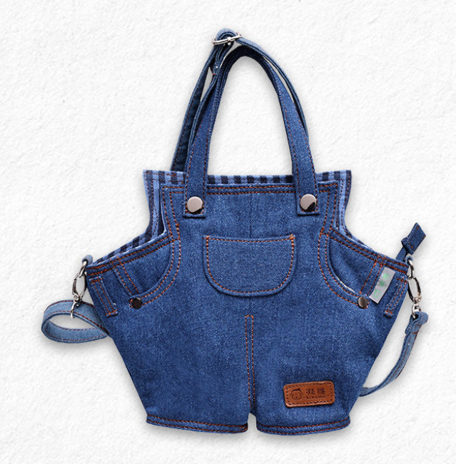 Denim Bag Retro Fashion Large Capacity All Matching Personalized Jeans Bag Single Shoulder Crossbody Bag Small Pants Bag