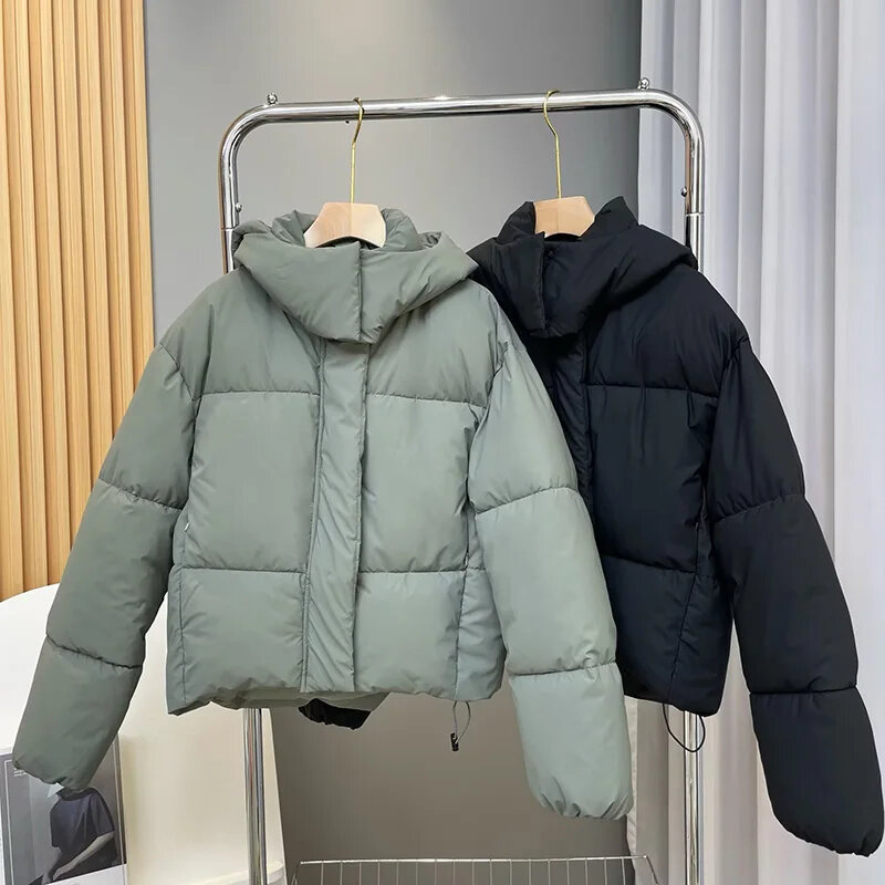 Women's Winter Vintage Hooded Pockets Cotton Parkas Jackets Very Warm Thick In Coats Female Outerwear Streetwear Clothes