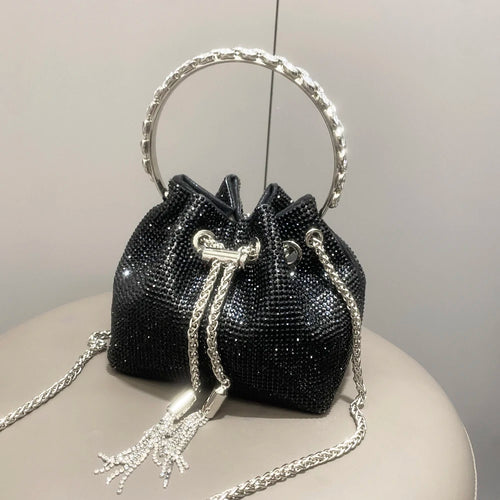 Rhinestone Ombre Bucket Bag