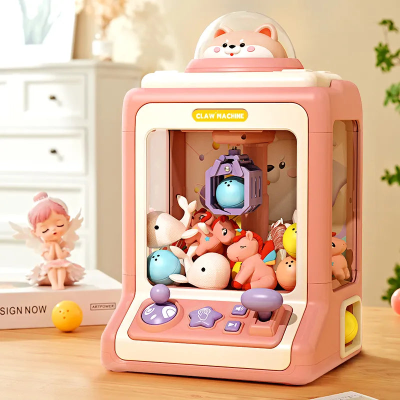 Miniature Pink Claw Machine With Assorted Plush Toys