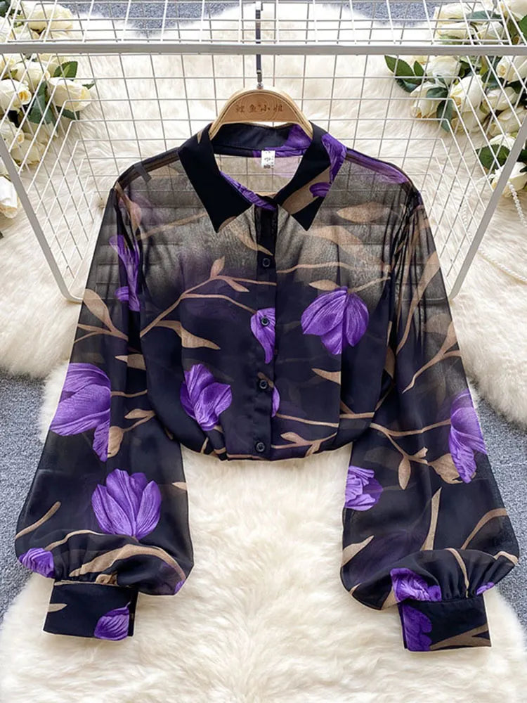 Beautiful Life Shirred Button Loop Blouse
