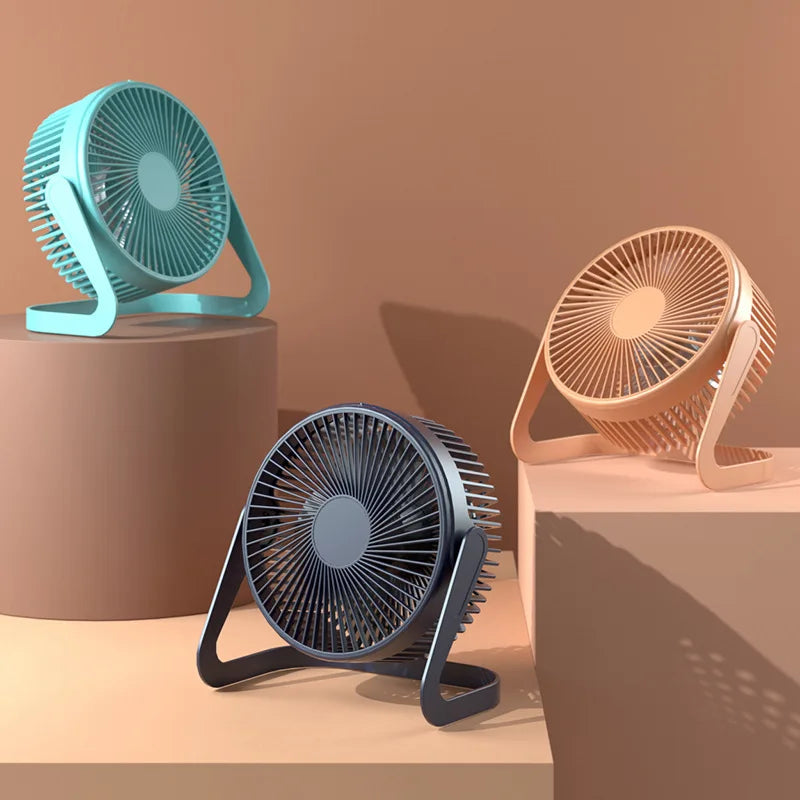 5 Inch Usb Desktop Fan Rotating Mini Adjustable Portable Electric Fan Summer Mute Air Cooler For Home Office