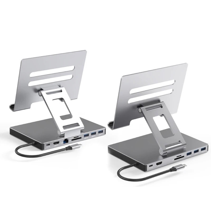 Adjustable Aluminum Laptop Stand With Integrated Usb Hub