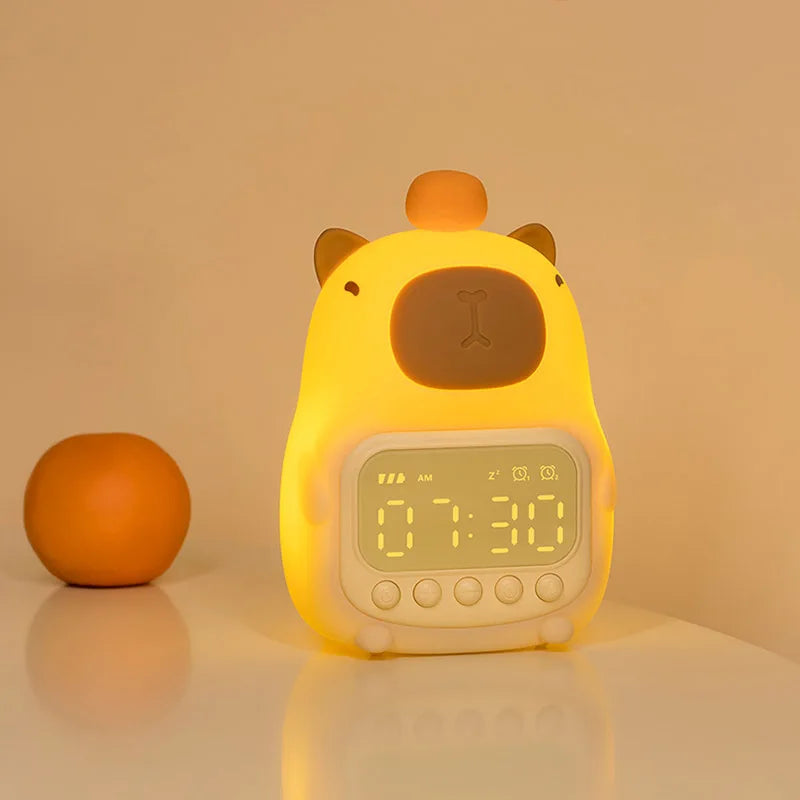 Cute Bear-shaped Led Digital Alarm Clock Night Light