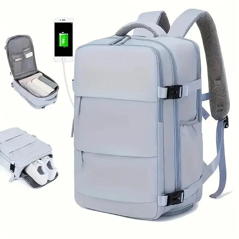 Anti-theft Usb Charging Multi-compartment Waterproof Backpack