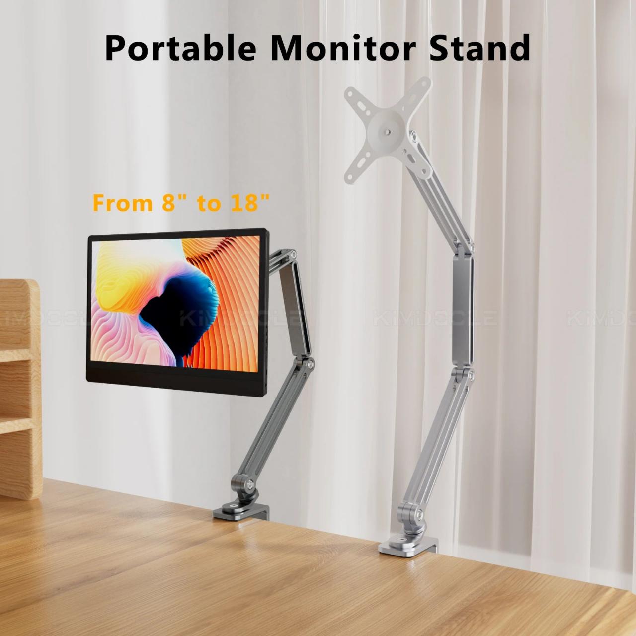 Adjustable Height 8-18 Portable Desktop Monitor Stand