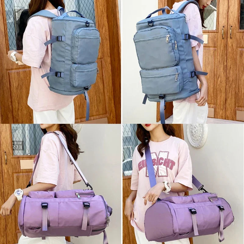Large Capacity Lightweight Travel Backpack In Lavender on Luulla