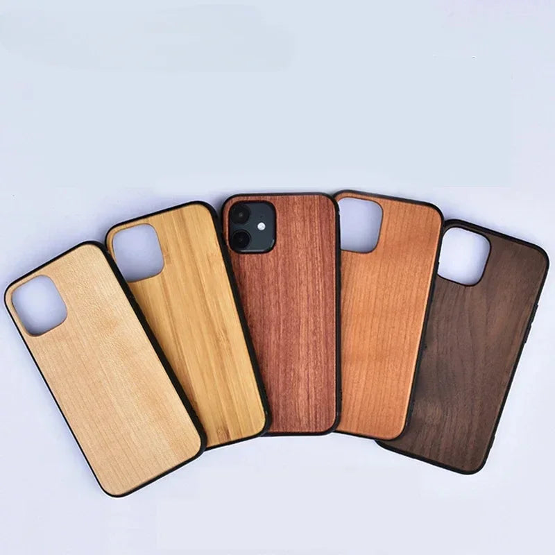 Eco-friendly Natural Wooden Phone Cases Assorted Colors