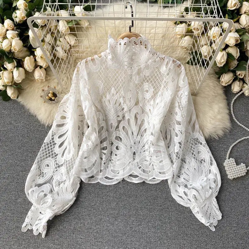 Elegant White Lace Bridal Bolero Shawl For Weddings