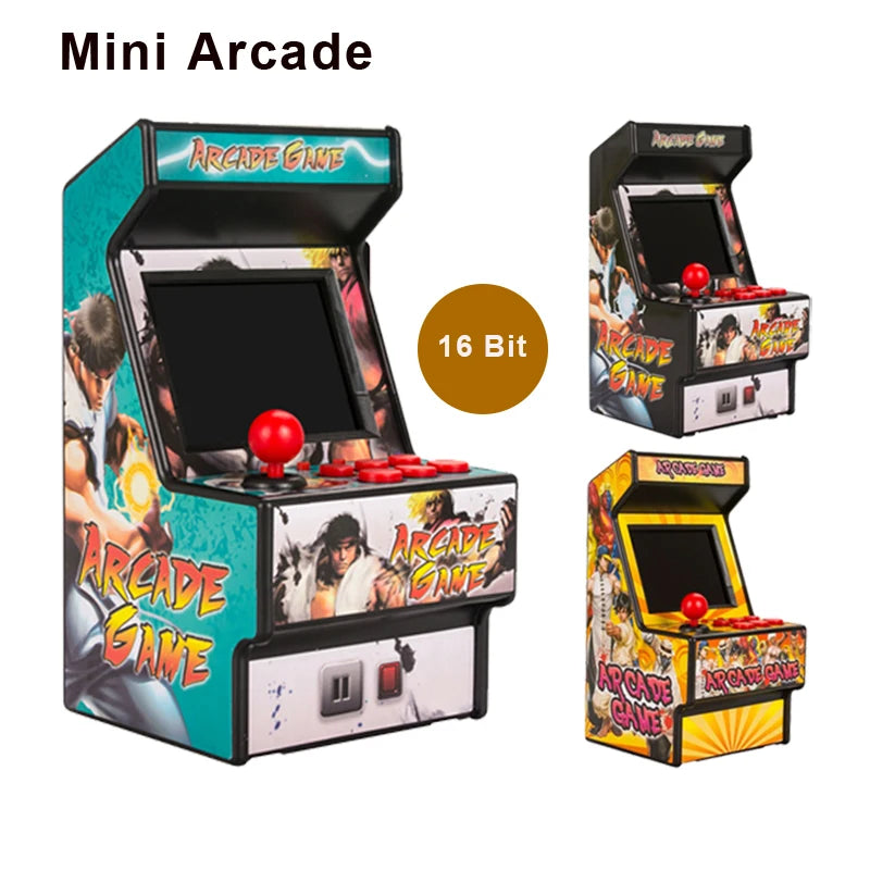 Retro 16-bit Mini Arcade Machine, Classic Gaming Console