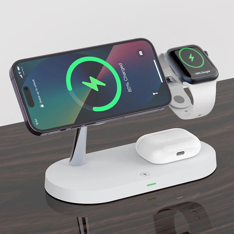 3-in-1 Wireless Charging Station For Phone, Watch, Earbuds