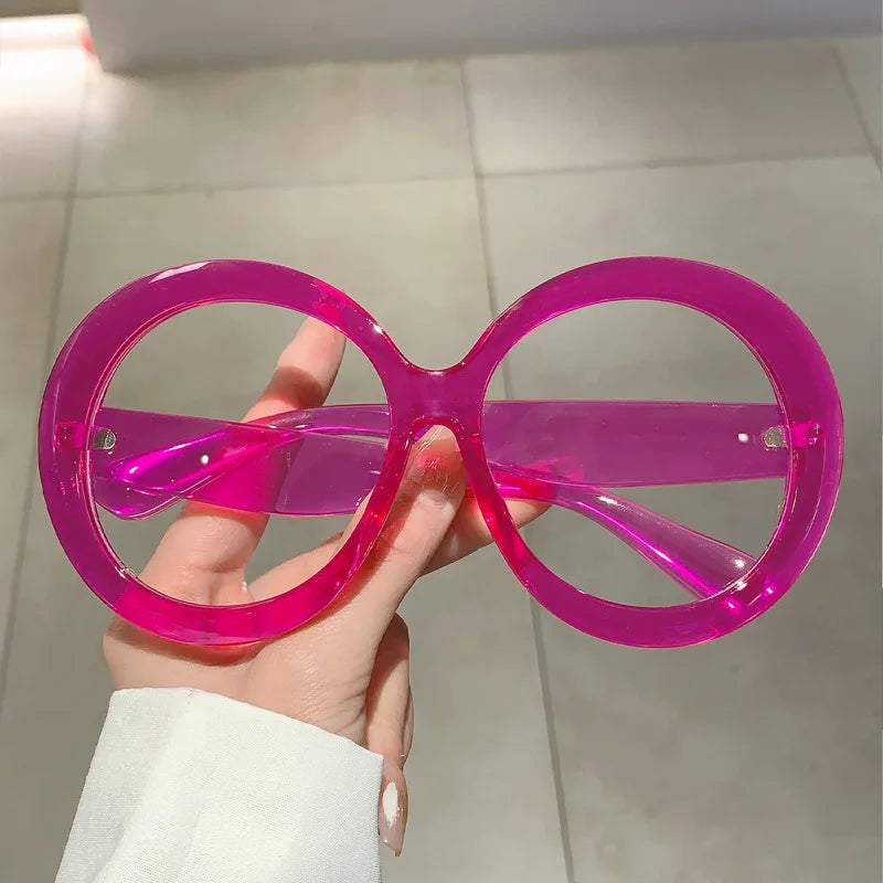 Oversized Pink Round Novelty Sunglasses Party Accessory