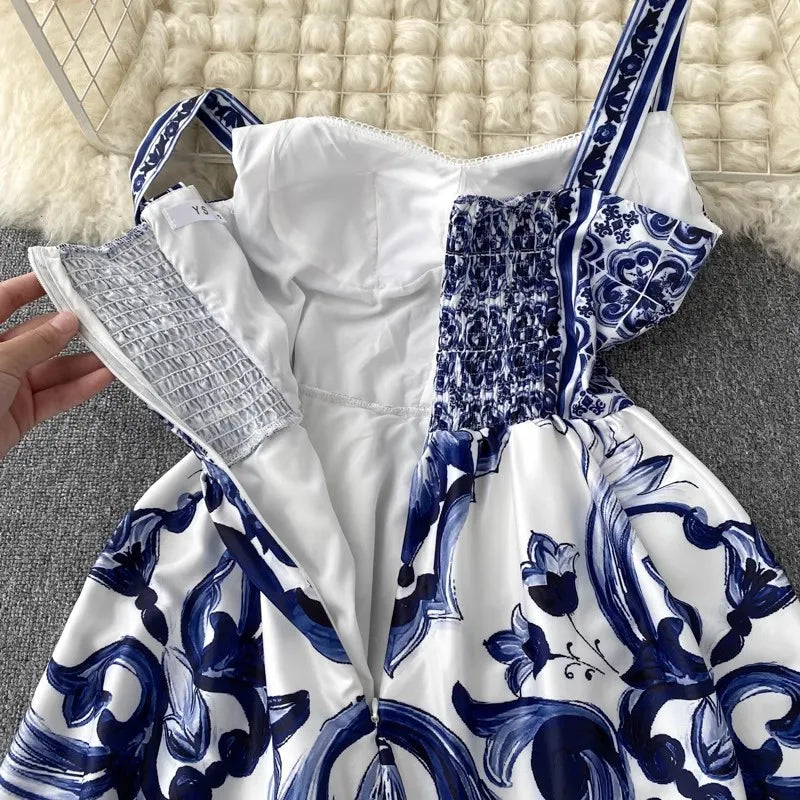 princess polly baby blue dress Kiss The Sky Ditsy Floral Strapless Babydoll Mini Dress main image 1
