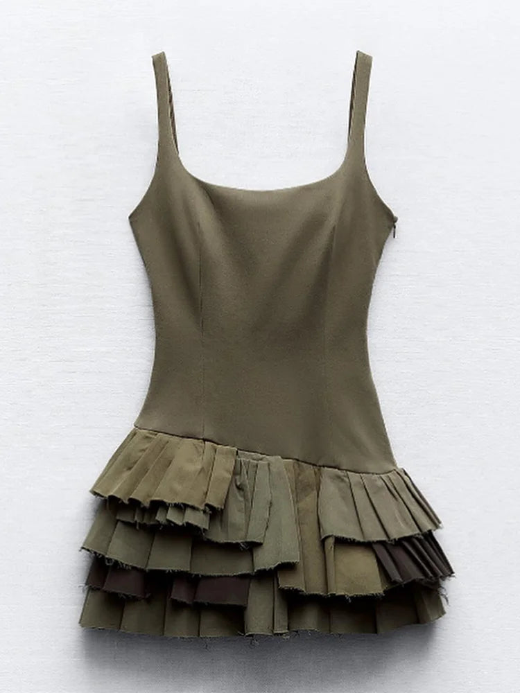 olive green tank top dress Aohooy Women's Summer Tank Dress 2026 Beach Vacation Casual Sleeveless V Neck Button Down Cotton Linen Dresses Midi Sundress Army Green,M, Size: