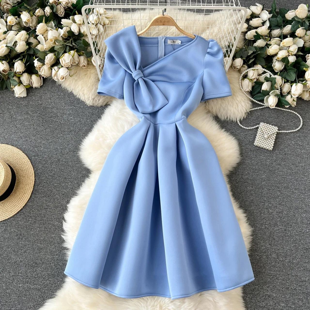 classy blue cocktail dress Velvet Dress Royal Blue Midi Dress, Evening Dress, Wedding Guest Dress, Cocktail Dress, Party Dress, Bridesmaid Dress, Elegant Dress