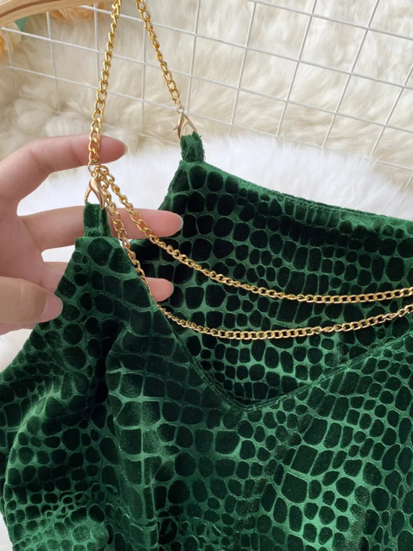 green flowing midi dress Emerald Breeze Midi Dress M main image 0