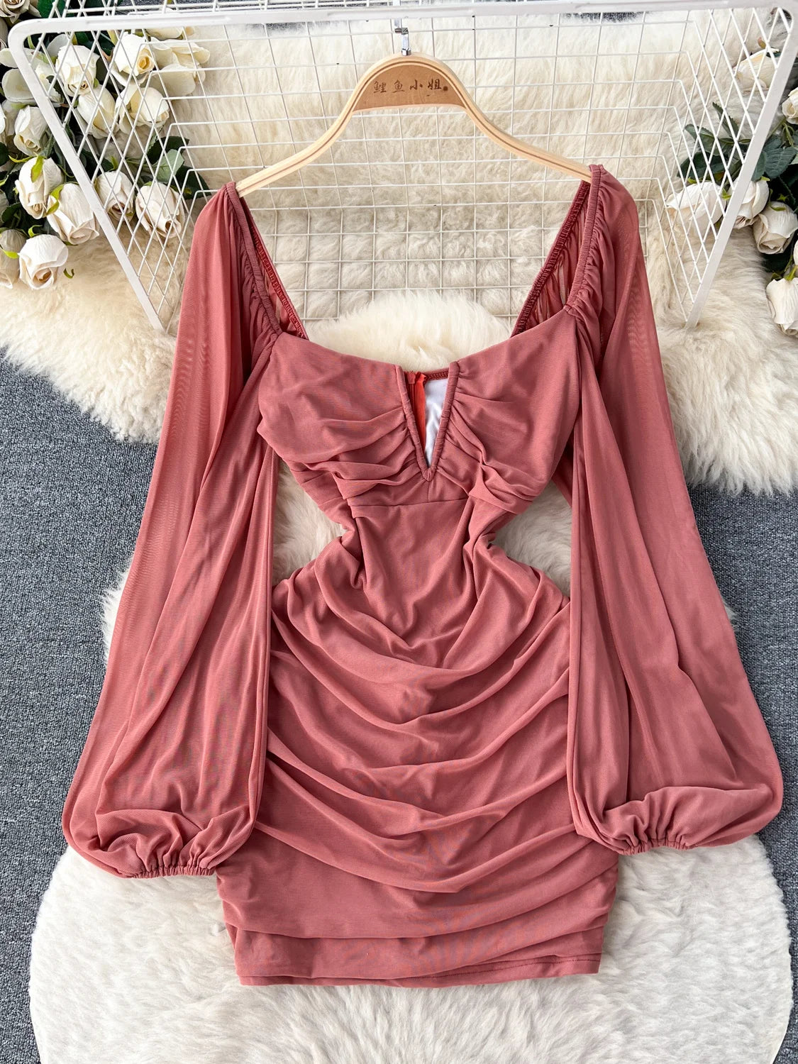 knee length dresses for ladies Dahlia Waist Ruched Satin Maxi Dress