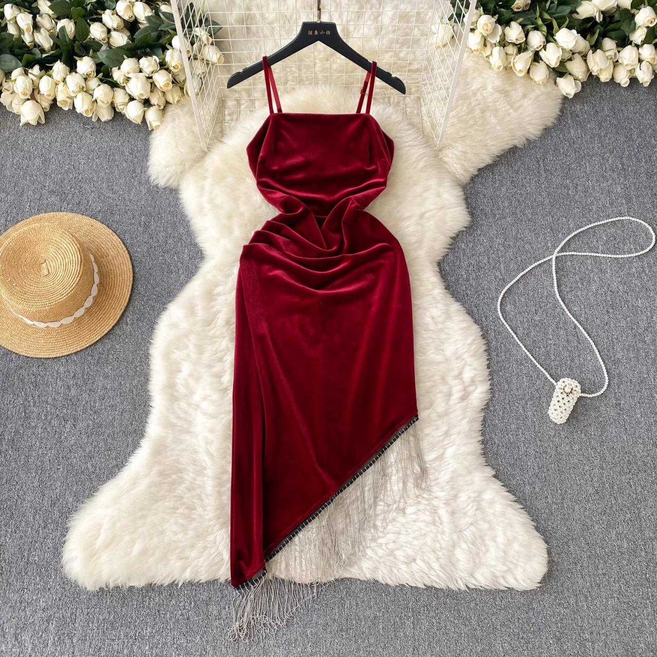 slim fit dress slacks Long Sleeves One Shoulder Gold Appliques Burgundy Prom Dresses