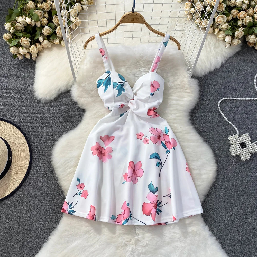 white christmas dresses Vibrant Ruffle Detail Sleeveless Ankle-Length Summer Dress main image 0