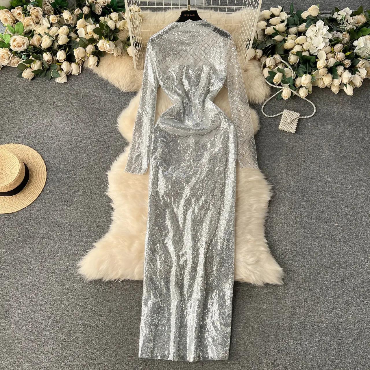 maxi black party dress for women Women's Black Plunge Maxi Dress