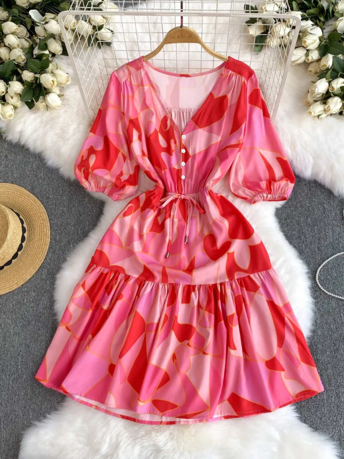 knee length dresses for ladies Love In The Summer Maxi Dress Pink main image 0