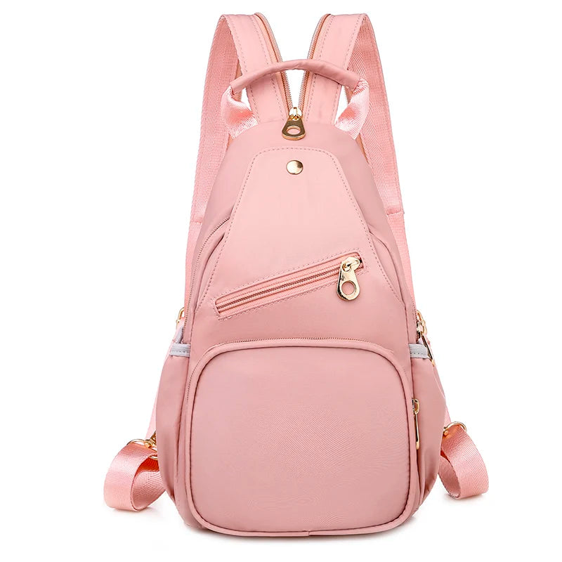 Chic Pink and White Women\'s Backpack Amazon.com: JIPONI Hibiscus Flowers on Pink Background  main image 4