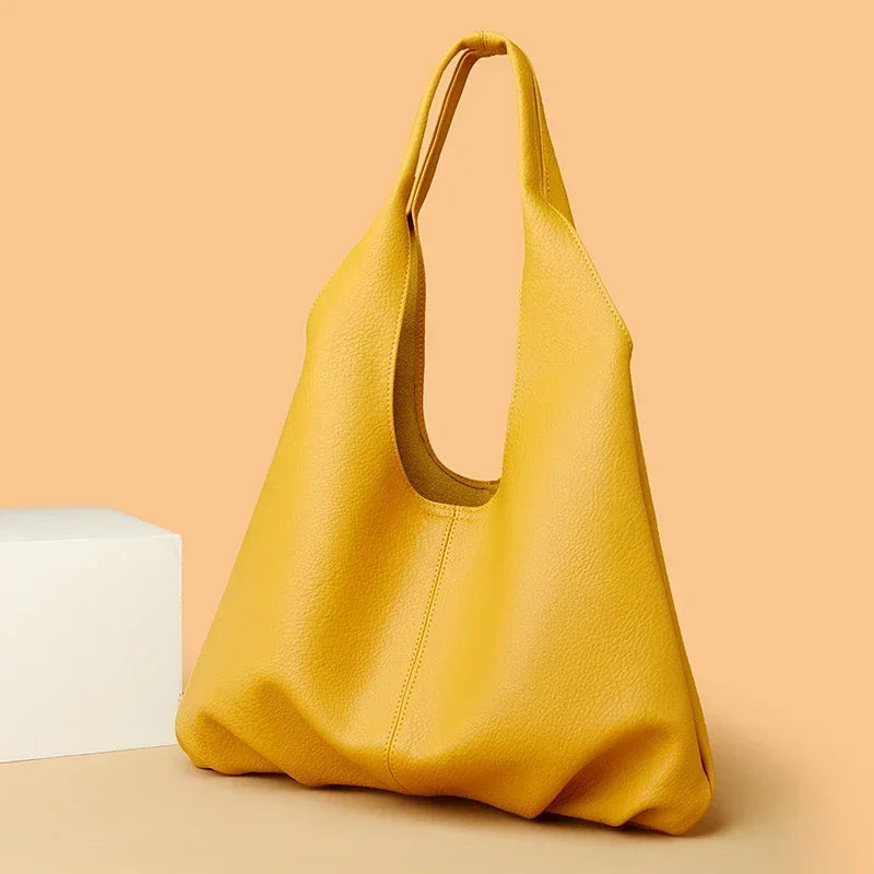 Leather Tote Shoulder Bag