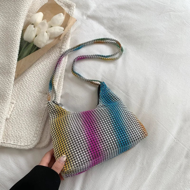 Colorful Beaded Handbag Casual Fashion Shoulder Bag