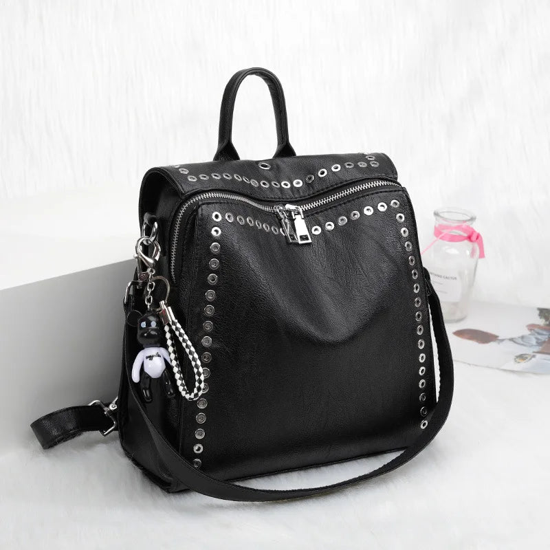 cheap leather canvas backpacks Ralph Lauren Leather-Trim Canvas Backpack