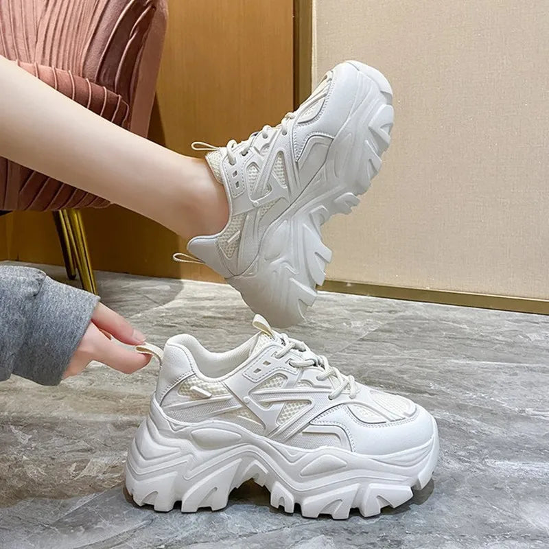 Womens white chunky sneakers new arrivals